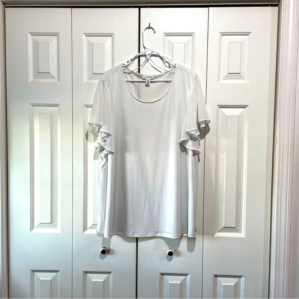 Calvin Klein White Blouse 2X